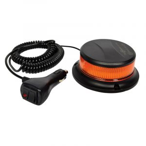 GYROPHARE LED EXTRA PLAT  HOMOLOGUE  12/24 V AIMANTE + PRISE ALLUME CIGARE